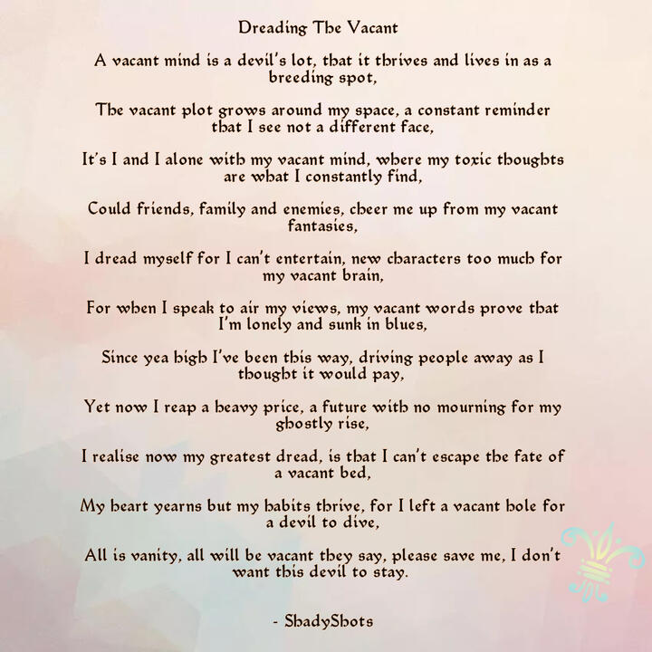 Dreading the Vacant
